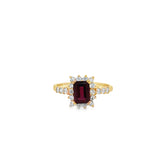 Rhodolite and Diamond Ring