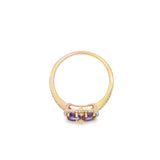 Cushion Shaped Amethyst and Diamond Ring