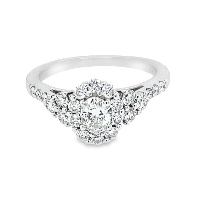 Estate Oval Halo Engagement Ring
