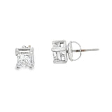 Estate Princess Cut Diamond Stud Earrings