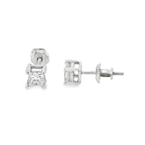 Small Princess Cut Diamond Studs