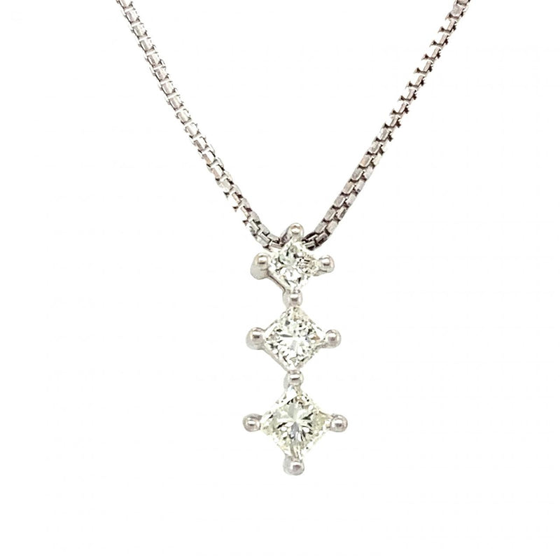 Princess Cut Diamond Necklace
