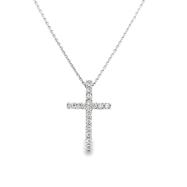 Diamond-Encrusted Cross Necklace