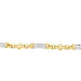 Two-Tone Diamond Fancy Link Bracelet