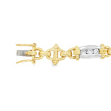 Two-Tone Diamond Fancy Link Bracelet