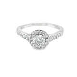 Estate Halo Engagement Ring