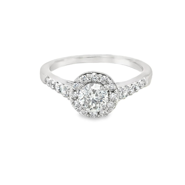 Estate Halo Engagement Ring