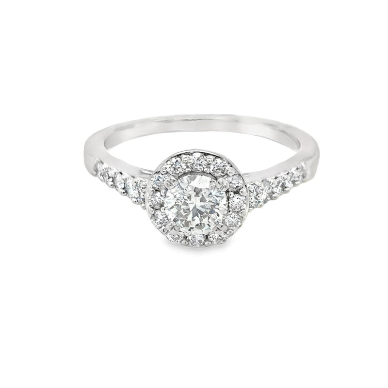 Estate Halo Engagement Ring