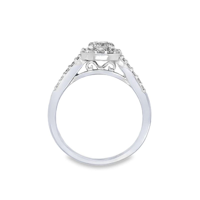 Estate Halo Engagement Ring