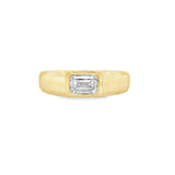 Emerald-Cut Lab Diamond Gent's Ring