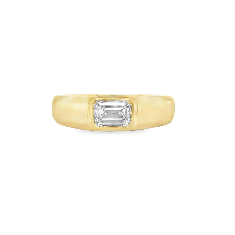 Emerald-Cut Lab Diamond Gent's Ring