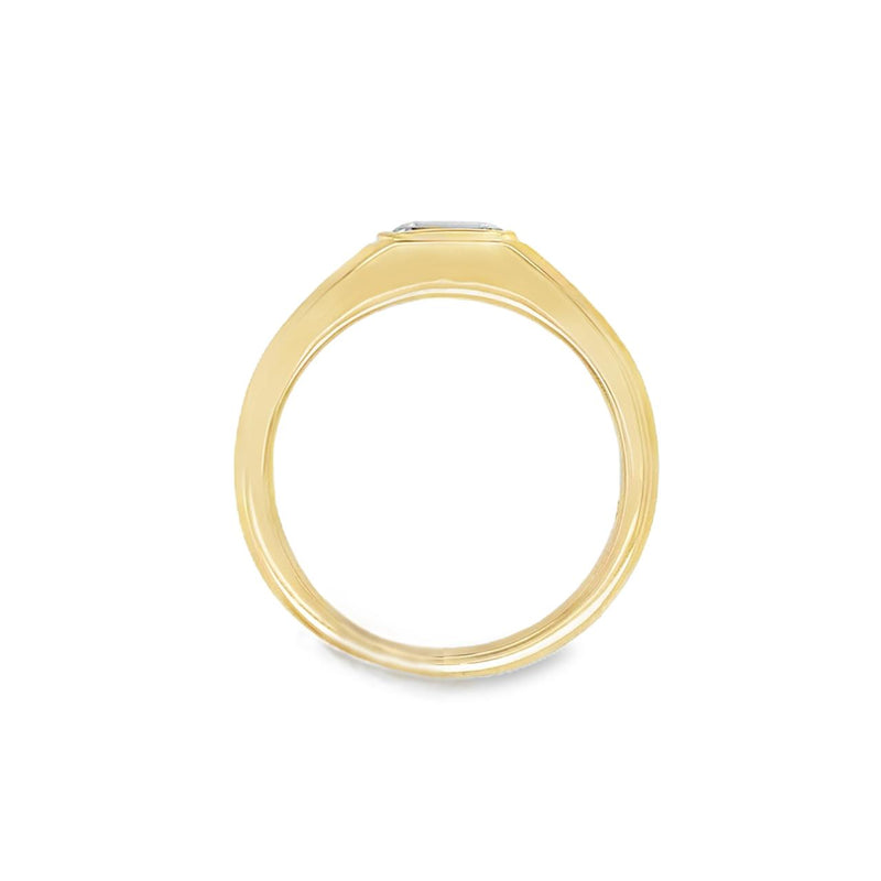 Emerald-Cut Lab Diamond Gent's Ring