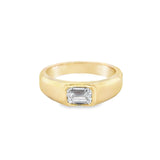 Emerald-Cut Lab Diamond Gent's Ring