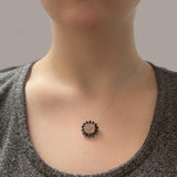 Sapphire Circle Pendant