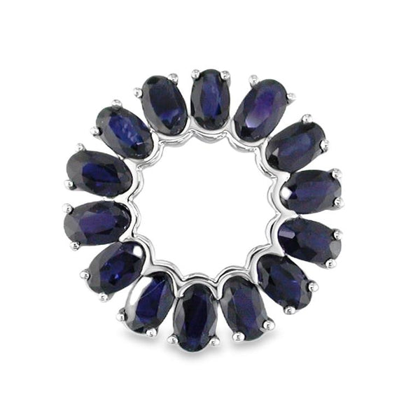 Sapphire Circle Pendant