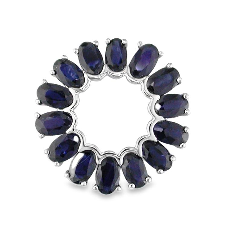 Sapphire Circle Pendant