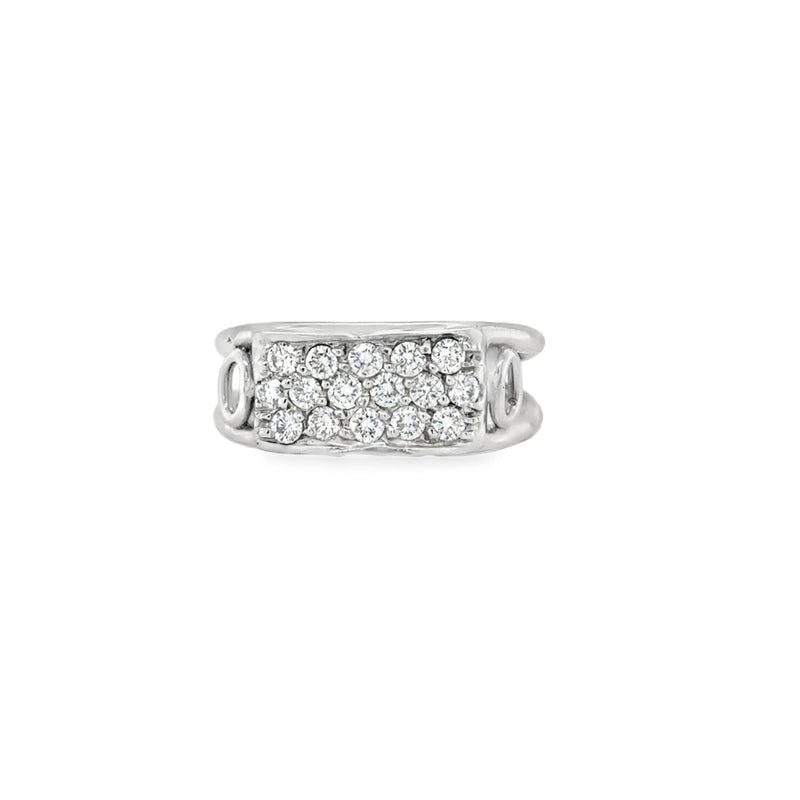 Pavé Diamond Ring in 18kt White Gold