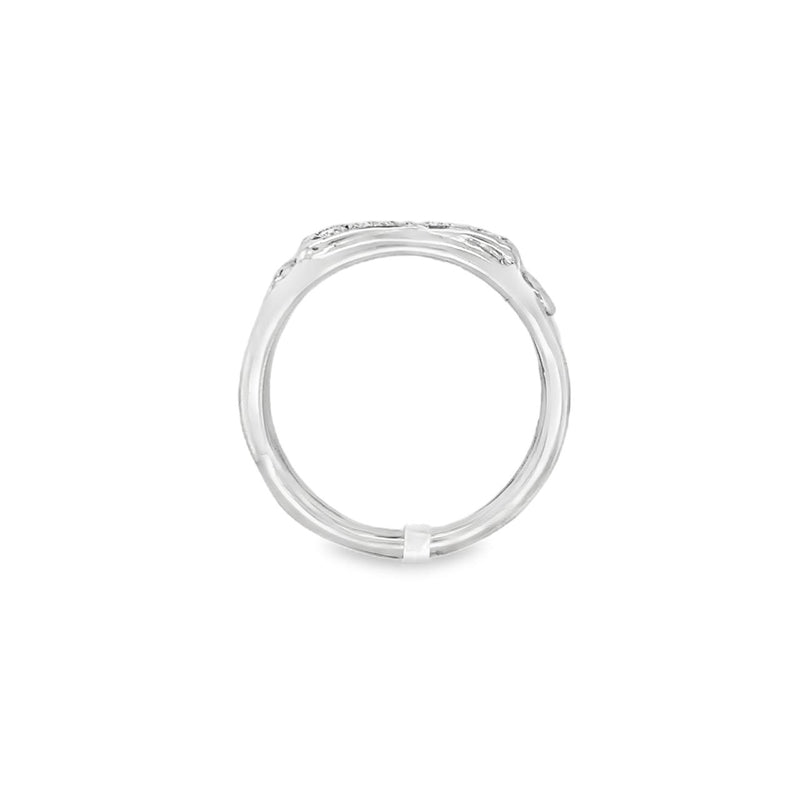 Pavé Diamond Ring in 18kt White Gold