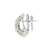 Pavé Emerald and Diamond J-Hoop Earrings