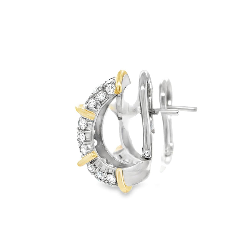 Pavé Emerald and Diamond J-Hoop Earrings