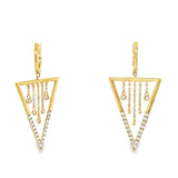 Triangular Chandelier Earrings with Diamonds