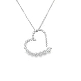 Graduated Diamond Heart Pendant