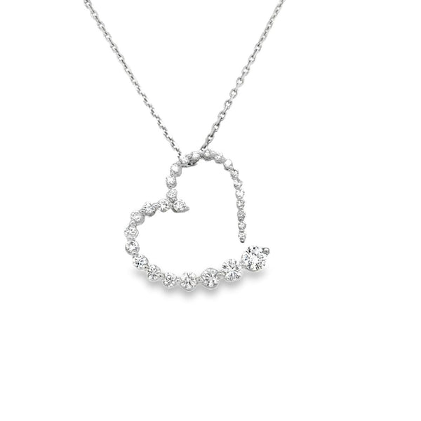 Graduated Diamond Heart Pendant