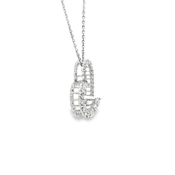 Graduated Diamond Heart Pendant