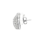 Sapphire and Pavé Diamond Halo Earrings
