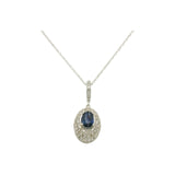 White Gold Sapphire Fashion Necklace