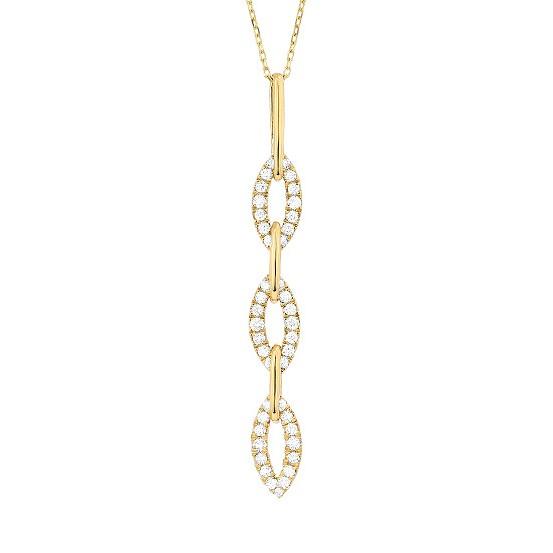 Yellow Gold Link Diamond Pendant
