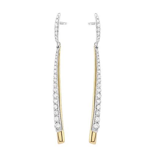 Two-Tone Dangling Earrings