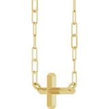 Gold Sideways Cross