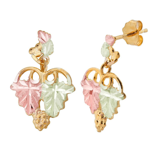 Black Hills Gold Heart Earrings