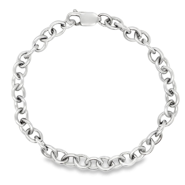 7.5" Heavy Cable Charm Bracelet