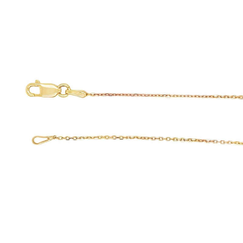 Diamond Cross in Brushed 14kt Yellow Gold