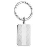 Engravable X-Pattern Key Ring