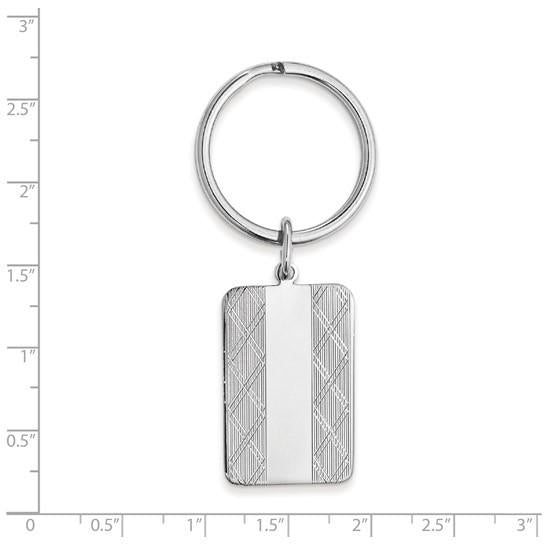 Engravable X-Pattern Key Ring