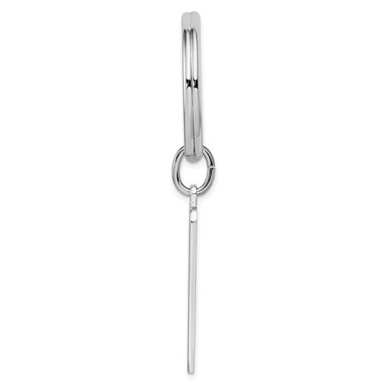 Engravable Satin Corner Key Ring