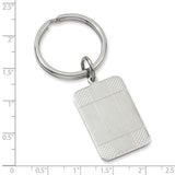 Engravable Satin Corner Key Ring