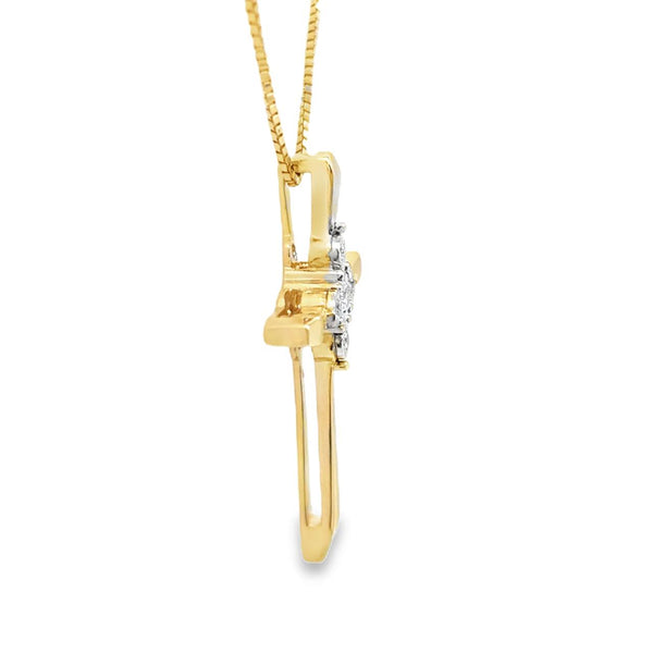 Estate Diamond Cross in 10kt Gold