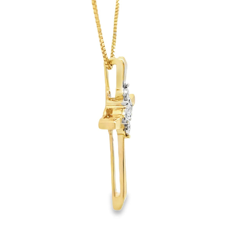 Estate Diamond Cross in 10kt Gold