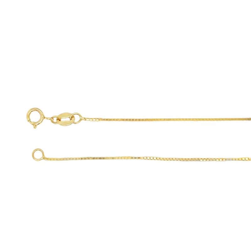 24" 0.6mm Box Chain in 14kt Gold