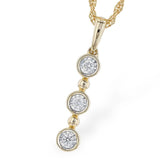 Illusion Bezel Diamond Necklace