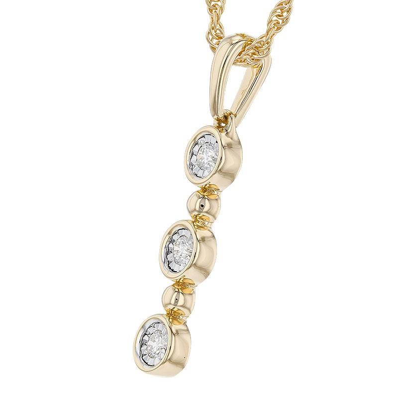 Illusion Bezel Diamond Necklace