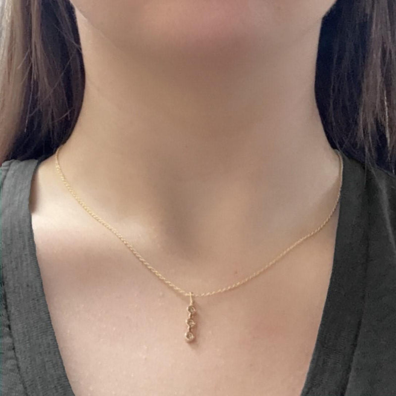 Illusion Bezel Diamond Necklace