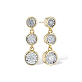 Dangle Illusion Bezel Diamond Earrings