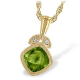 Peridot and Diamond Necklace