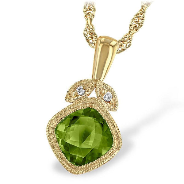 Peridot and Diamond Necklace