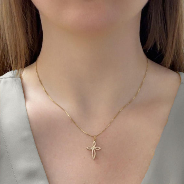 Infinity Cross Diamond Pendant